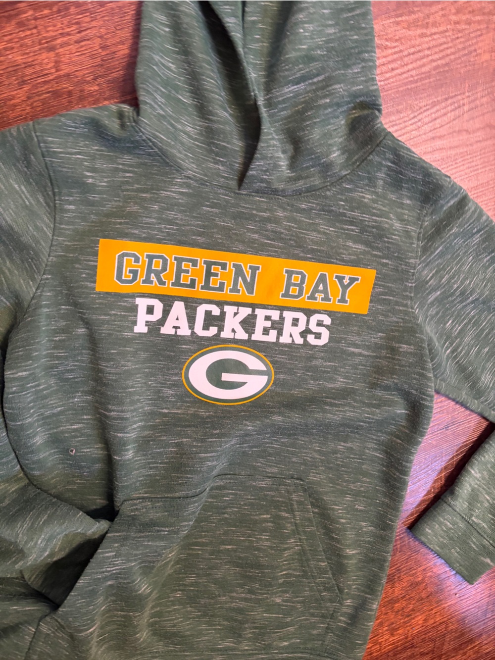 Kids Green Bay Packers Green Hoodie - Picture 2 of 7